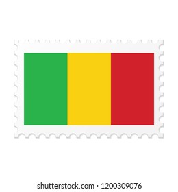 Mali flag on white background vector image
