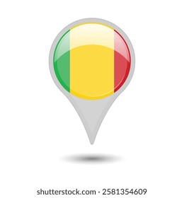 mali flag pin vector design