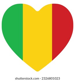 Mali flag shape. Flag of Mali design shape circle shape 