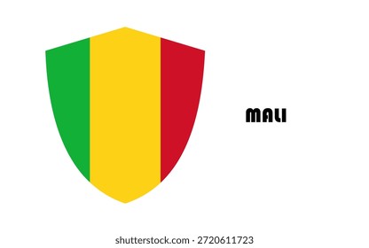 Bandeira do Mali em forma de escudo (emblema)
