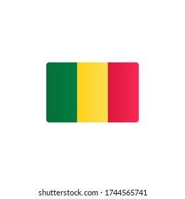 mali flag vector. country flag isolated on white background