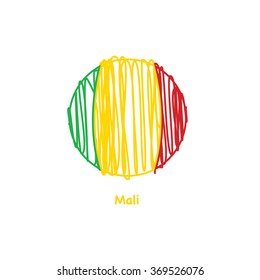 Mali flag vector illustration.