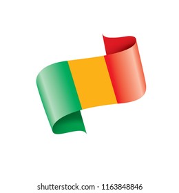 Mali flag, vector illustration on a white background.