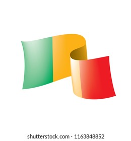 Mali flag, vector illustration on a white background.