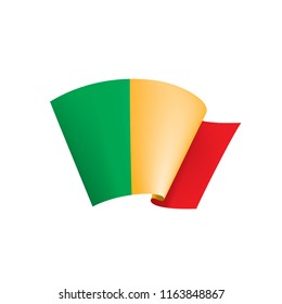 Mali flag, vector illustration on a white background.