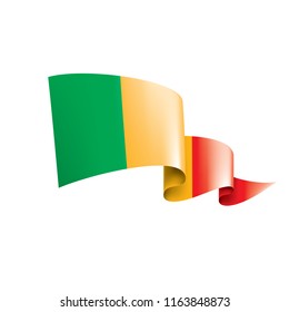 Mali flag, vector illustration on a white background.