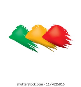 Mali flag, vector illustration on a white background.