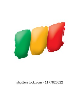 Mali flag, vector illustration on a white background.