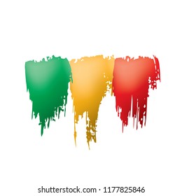 Mali flag, vector illustration on a white background.