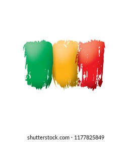 Mali flag, vector illustration on a white background.