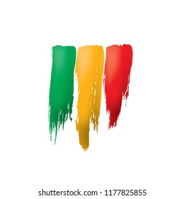 Mali flag, vector illustration on a white background.