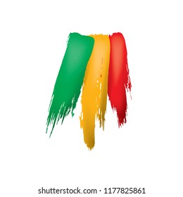 Mali flag, vector illustration on a white background.