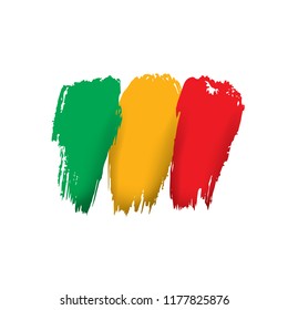 Mali flag, vector illustration on a white background.