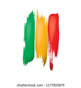 Mali flag, vector illustration on a white background.
