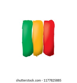 Mali flag, vector illustration on a white background.