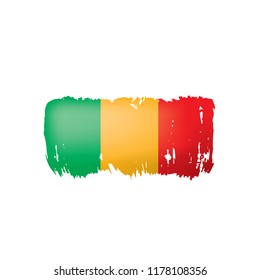 Mali flag, vector illustration on a white background
