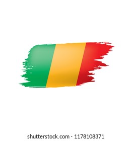 Mali flag, vector illustration on a white background