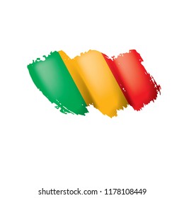 Mali flag, vector illustration on a white background