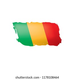 Mali flag, vector illustration on a white background