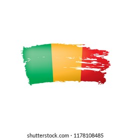 Mali flag, vector illustration on a white background