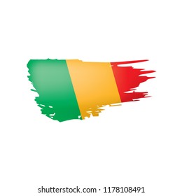 Mali flag, vector illustration on a white background