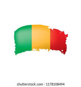 Mali flag, vector illustration on a white background