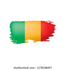 Mali flag, vector illustration on a white background