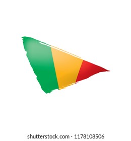 Mali flag, vector illustration on a white background