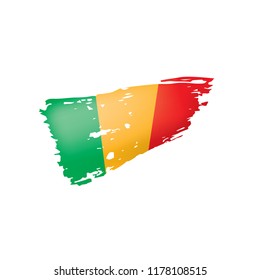 Mali flag, vector illustration on a white background