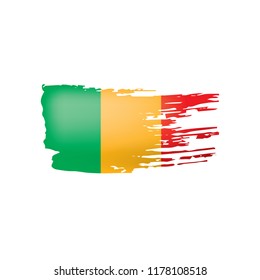 Mali flag, vector illustration on a white background