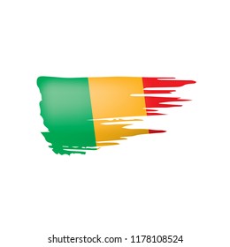 Mali flag, vector illustration on a white background