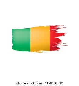 Mali flag, vector illustration on a white background
