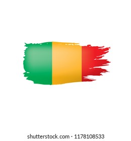 Mali flag, vector illustration on a white background