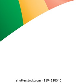 Mali flag, vector illustration on a white background.
