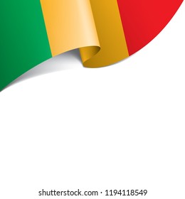 Mali flag, vector illustration on a white background.