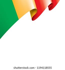 Mali flag, vector illustration on a white background.