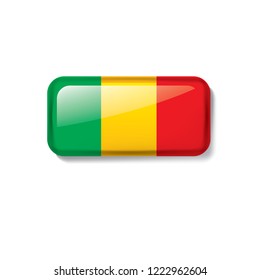 Mali flag, vector illustration on a white background.