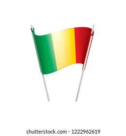 Mali flag, vector illustration on a white background.