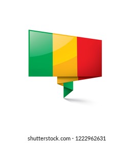 Mali flag, vector illustration on a white background.