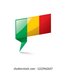 Mali flag, vector illustration on a white background.