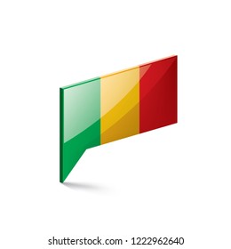 Mali flag, vector illustration on a white background.