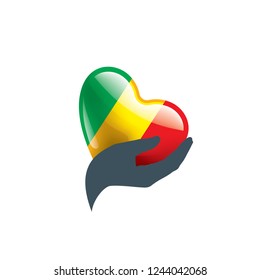 Mali flag, vector illustration on a white background.