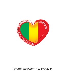 Mali flag, vector illustration on a white background.
