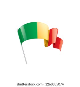 Mali flag, vector illustration on a white background.