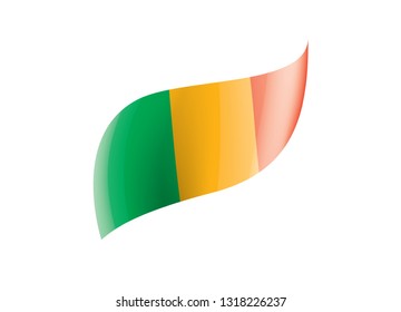 Mali flag, vector illustration on a white background.