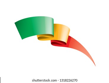 Mali flag, vector illustration on a white background.