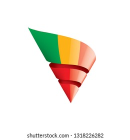Mali flag, vector illustration on a white background.