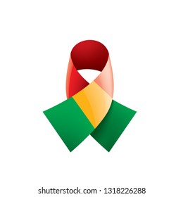 Mali flag, vector illustration on a white background.