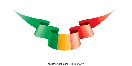 Mali flag, vector illustration on a white background.