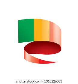 Mali flag, vector illustration on a white background.